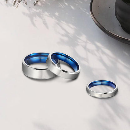 TIGRADE Titanringe 4MM 6MM 8MM 10MM Ehering in Comfort Fit Matt für Herren Damen