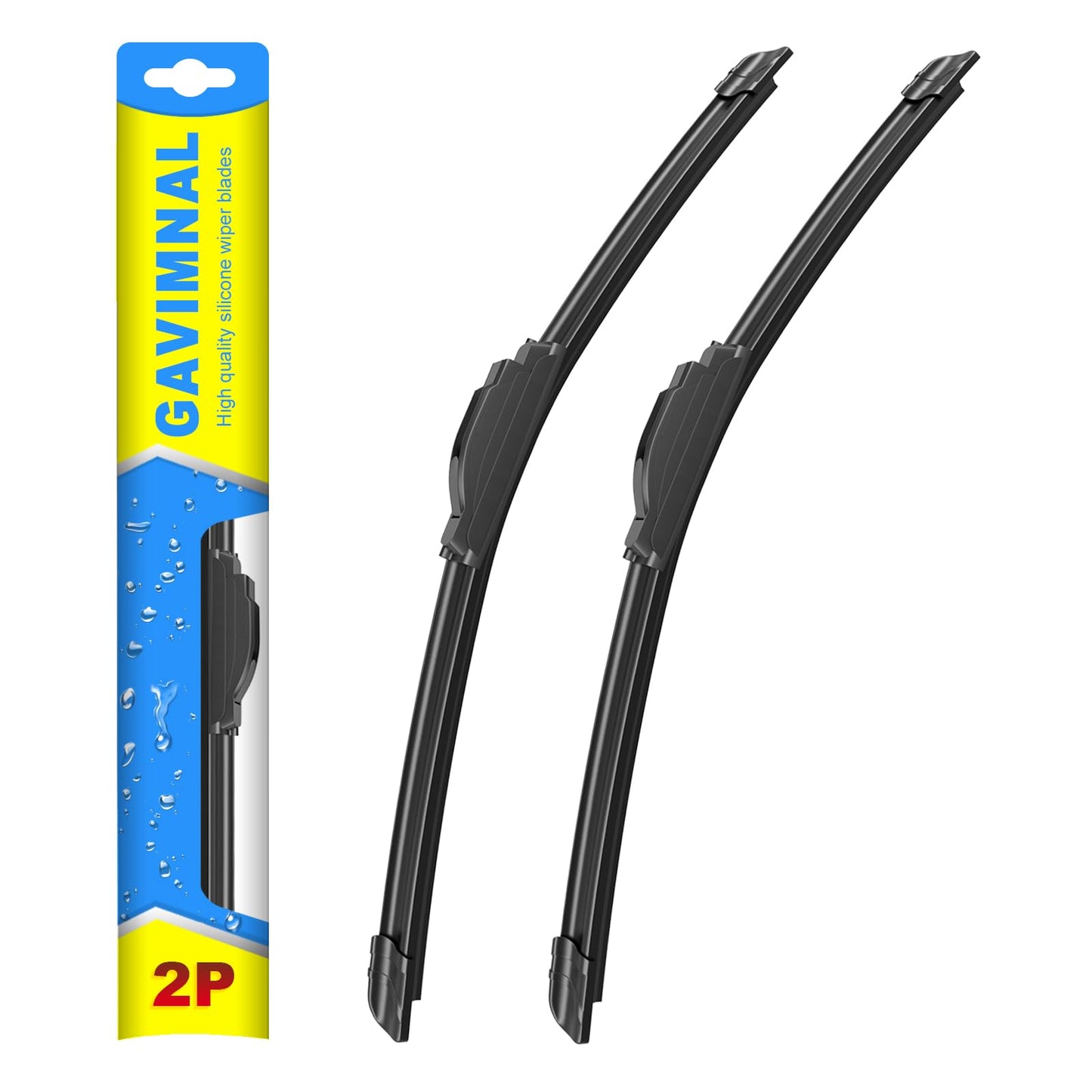 Gavimnal® 20"+20" Silicone Wiper Blades Replacement For Ford Explorer 2005-2010,F-150 1999-2007,All-Season Front Windshield Wiper Blades(Set of 2)