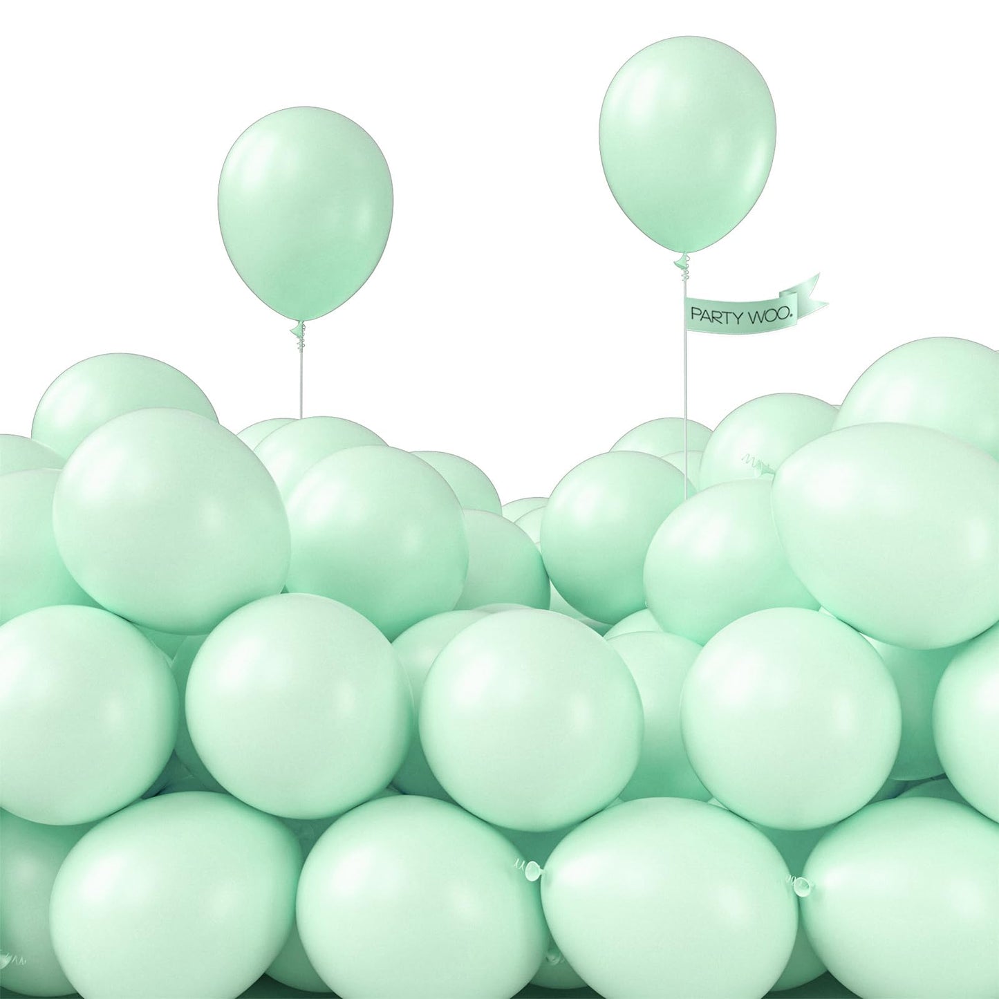 PartyWoo White Balloons 155pcs Different Sizes Pack of 18 12 10 5 Inch Matte White Latex Balloon Arch Kit Garland for Wedding Bridal Graduation Baby Shower Birthday Party Decorations White-Y13