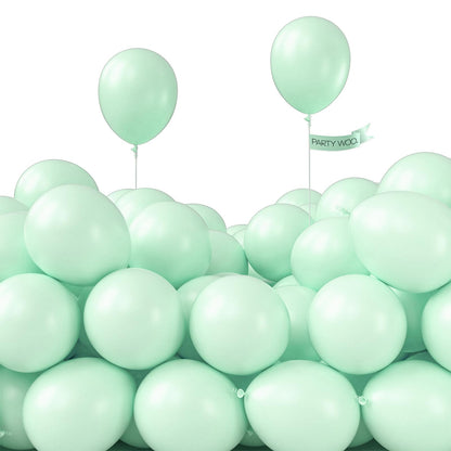 PartyWoo White Balloons 155pcs Different Sizes Pack of 18 12 10 5 Inch Matte White Latex Balloon Arch Kit Garland for Wedding Bridal Graduation Baby Shower Birthday Party Decorations White-Y13