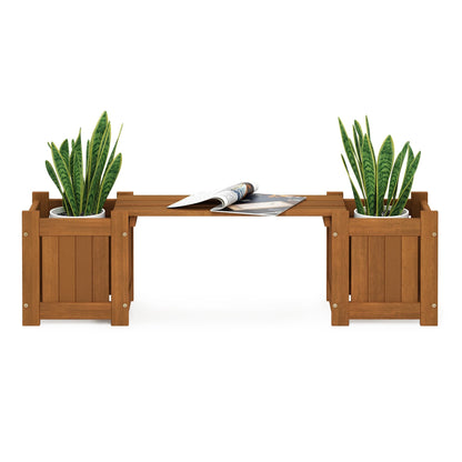 Furinno FG17478 Tioman Outdoor Patio Furniture Hardwood Potting Bench, Natural