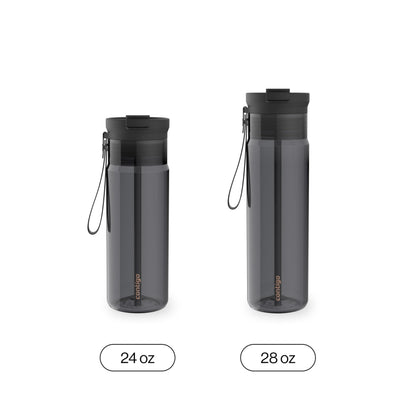 Contigo DualSip 24 oz Tritan Plastic Water Bottle with Carry Strap & 2-in-1 Leakproof Lid (Straw or Spout), BPA-Free, Dishwasher Safe