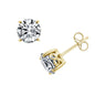 Amazon Essentials Yellow Gold Plated, Platinum or Rose Gold Plated Sterling Silver Infinite Elements Cubic Zirconia Stud Earrings | White, Blue, Green, or Pink Cubic Zirconia