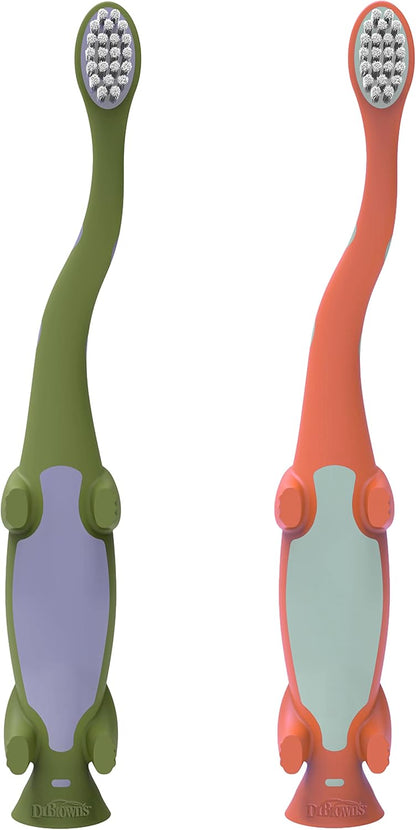 Dr.-Brown's-Trainingszahnbürste-für-Babys-und-Kleinkinder,-weich-für-die-ersten-Zähne,-Giraffe,-BPA-frei,-0-3-Jahre