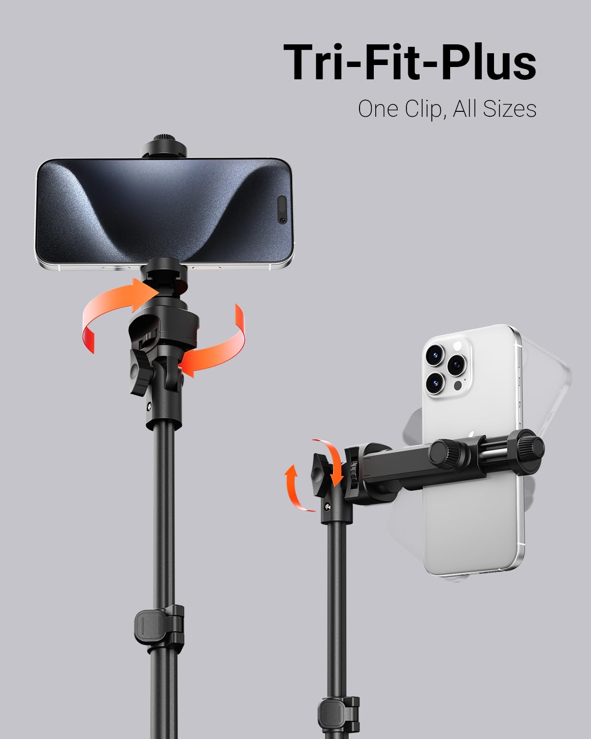 VIMOSE 66" Handy-Stativ, Stativ für iPhone mit Fernbedienung & Handyhalterung, ausziehbares Handy-Stativ für Videoaufnahmen, ultimatives Stativ- & Einbeinstativ-Zubehör für iPhone/Android, Klemmhalterung