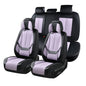 Coverado Car Seat Covers 5 Pieces, Full Set Universal Seat Covers for Cars, Waterproof Nappa Leather Auto Seat Protectors with Head Pillow, Car Interiors Fit for Most Sedans SUV Pick-up Truck, Black