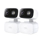 Tapo 2K Indoor Pan/Tilt Wired Security Camera - Works as a Baby Monitor & Pet Camera, Motion Detection, 2-Way Audio, Siren, Night Vision, Subscription-Free Local Storage or Optional Cloud, Black, C211