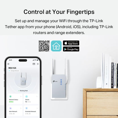 TP-Link AC1200 WiFi Repeater, 2023 Engadget Best Budget Pick, 1.2 Gbit/s Signalverstärker für Zuhause, Dualband 5 GHz/2.4 GHz, deckt bis zu 140 m² und 30 Geräte ab, unterstützt Onemesh, ein Ethernet-Port (RE315)
