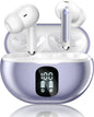 Wireless Earbuds, Bluetooth 5.4 Headphones with 50H Playback, Deep Bass Stereo Ear Buds Clear Calls with LED Power Display, Wireless Headphones with Noise Cancelling Mic for Phone/Laptop, Carbon black