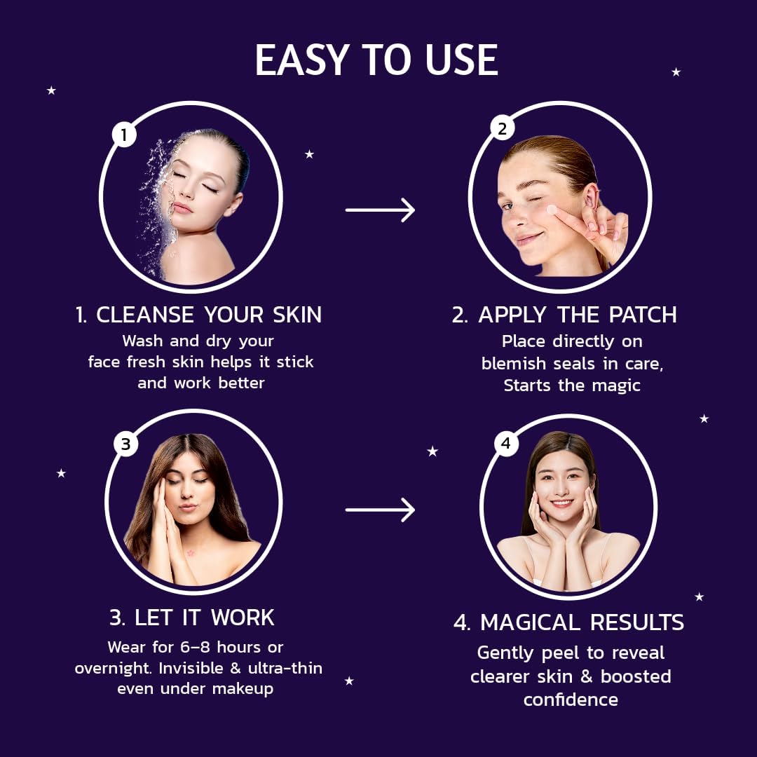 LYIO MAGICAL PATCH – 36 Ultra-Thin Blemish Dots | Breathable Hydrocolloid Patches, Gentle on All Skin Types for Clearer-Looking Skin, Invisible Under Makeup