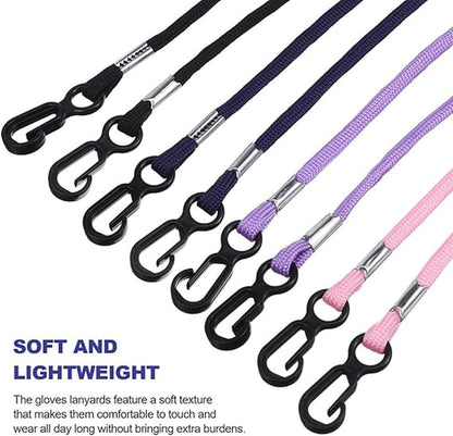 Handschuhclips für Kinder, 180 cm verstellbares Winterhandschuh-Anti-Verlierband für Kinder, Hut-Nackenband, Schneehandschuhclip für Erwachsene und Kinder