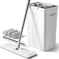 White Bucket #2124 + 60" Flat Mop + 3 Pads