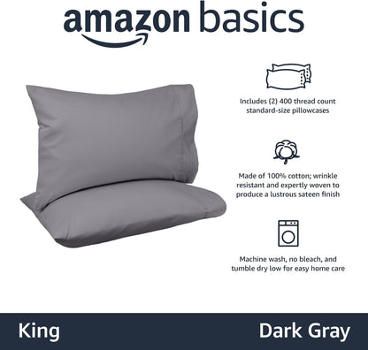 Upgrade Your Bedding with Amazon Basics 400 Thread Count Cotton Pillow Cases