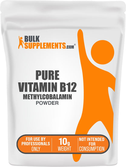 BulkSupplements.com Pure Vitamin B12 Methylcobalamin Powder - Vitamin B12 Supplements - Pure Product, Multiple Servings, 100g (3.5 oz) (Pack of 1)