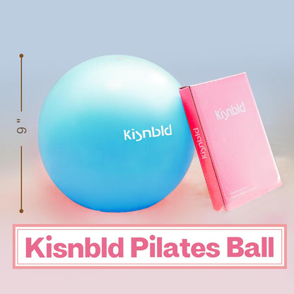 kisnbld Kleiner Gymnastikball, 9 Zoll Mini Pilates Ball, Anti-Burst und Rutschfester Mini Yoga Ball für Stabilität, Fitness, Physiotherapie, Dehnung und Rumpfkrafttraining zu Hause, im Fitnessstudio und Büro