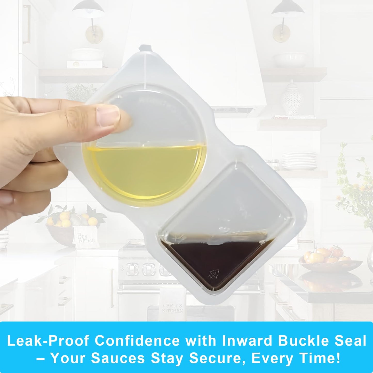 2 Pack Snackle Box –Air Tight Snack Containers with Divided, Lids&Handle –Clear Serving Tray for Fruits, Candy, Nuts –Portable for Travel, Parties, Daily Use (8 Containers Dishwasher Safe)