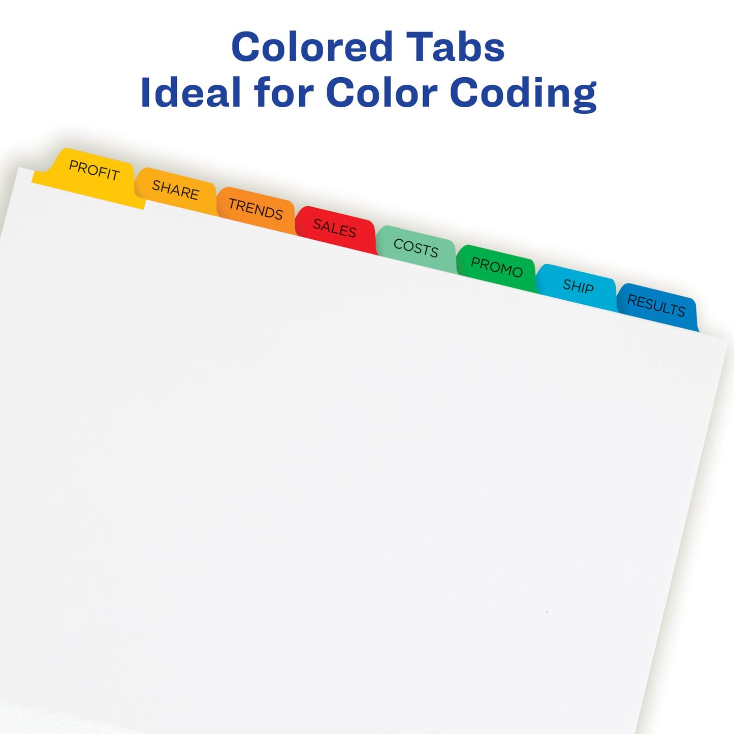 Avery 8 Tab Dividers for 3 Ring Binder, Easy Print & Apply Clear Label Strip, Index Maker Customizable Multicolor Tabs, 25 Sets (11424)