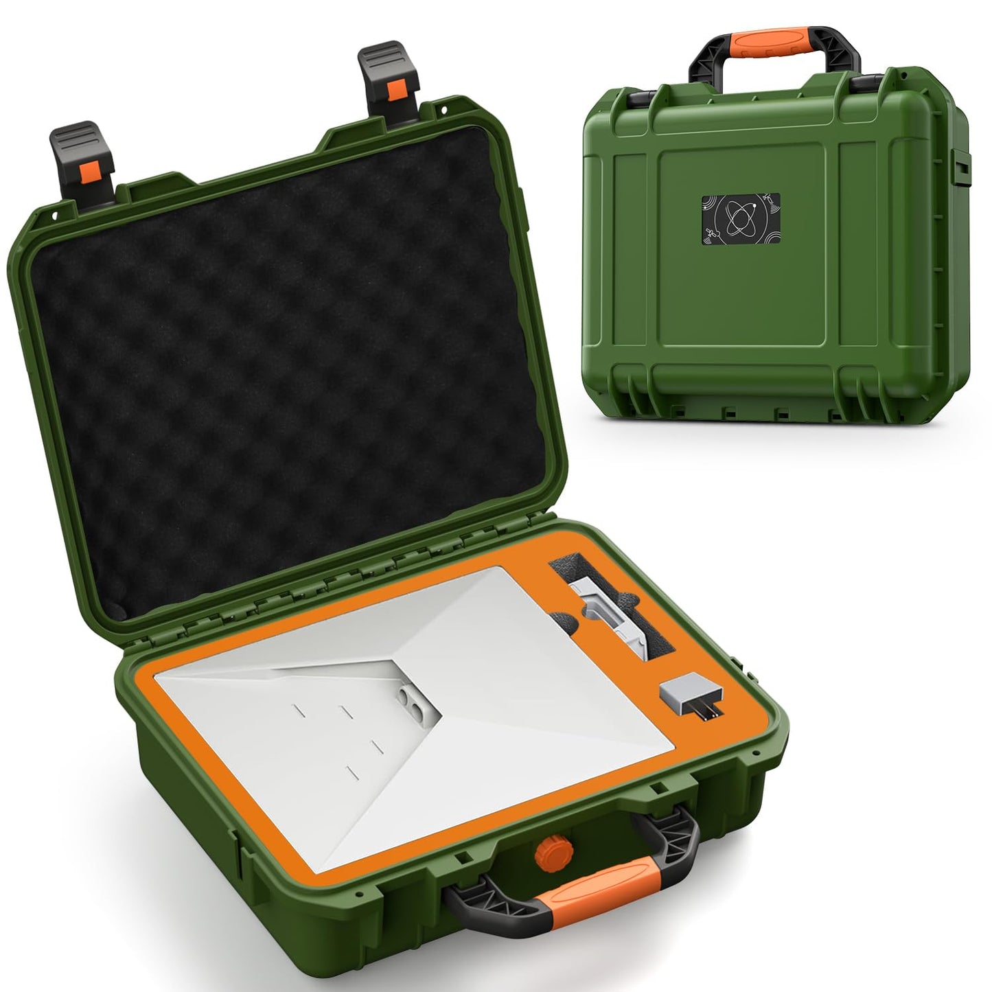IP67 Waterproof Case for Starlink Mini, Hard Carrying Case for Starlink Mini Dish with Precision Cut Foam, Shockproof Travel Bag for Camping, RV, Hiking, Green
