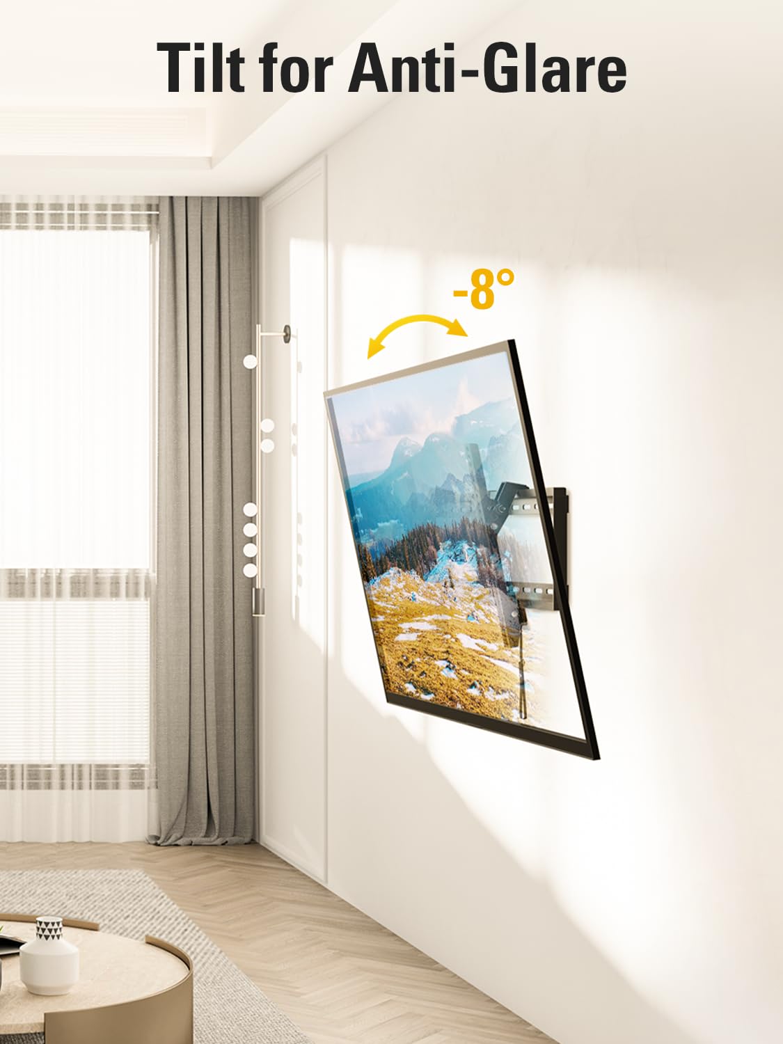 Mounting Dream TV-Wandhalterung für die meisten 37-75-Zoll-Fernseher, universelle neigbare TV-Halterung passend für 16", 18", 24" Ständer mit Tragkraft 132lbs, Max Vesa 600 x 400mm, flache TV-Wandhalterung mit niedrigem Profil