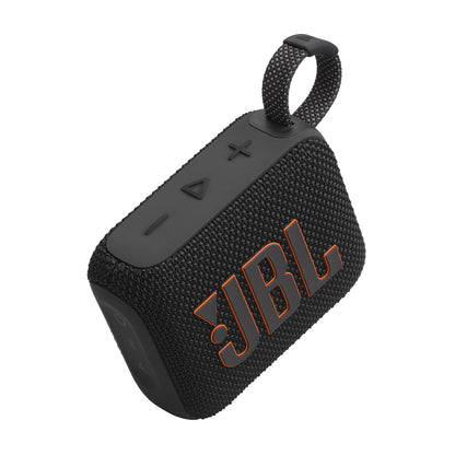 JBL Go 4 – Ultraportabler, wasserdichter und staubdichter Bluetooth-Lautsprecher, großer JBL Pro Sound mit kräftigem Bass, integrierter Akku für 7 Stunden Wiedergabe, teilweise aus recycelten Materialien hergestellt (Schwarz)