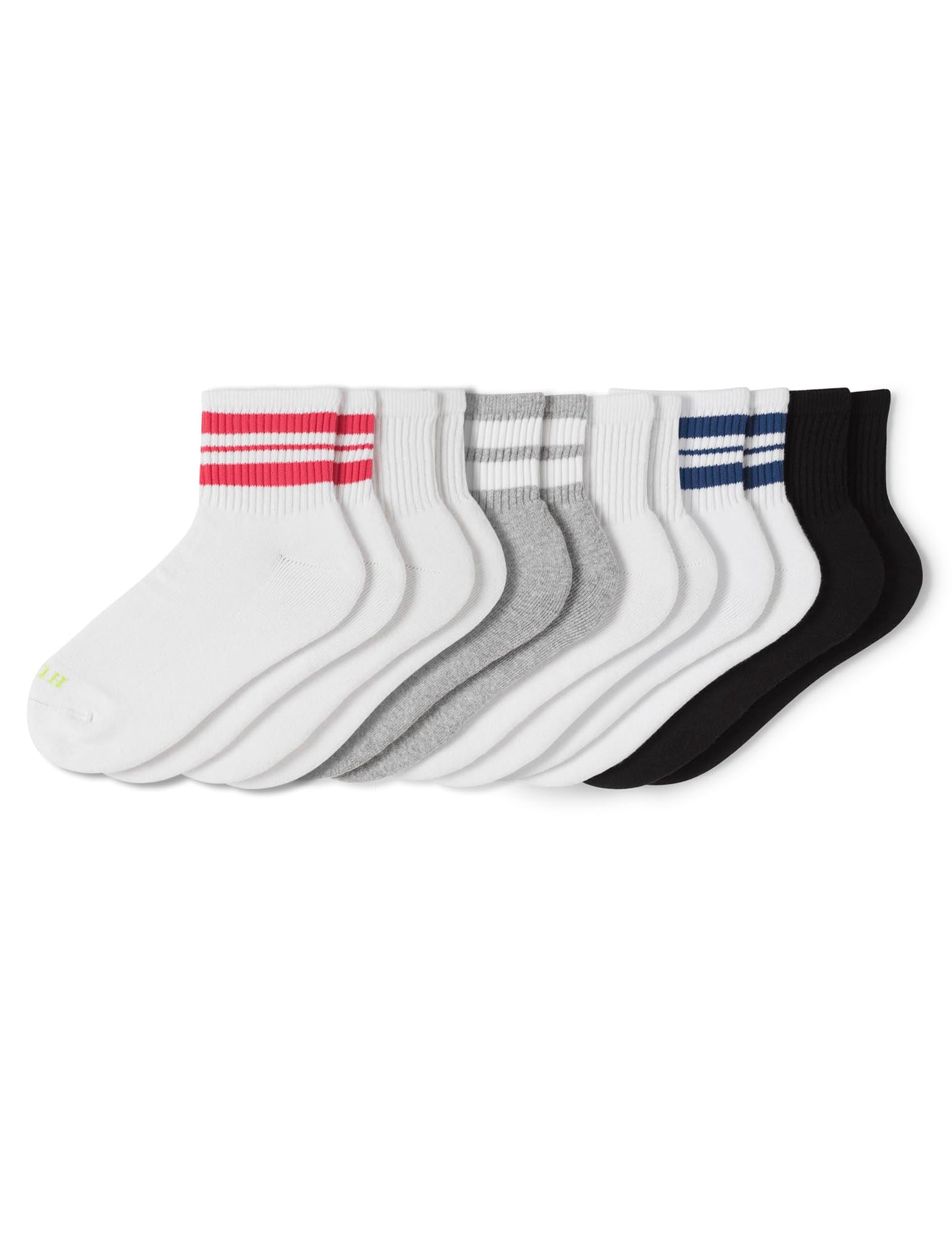 Hue Damen Mini-Crew-Socken, 6er-Pack, Weiß, Einheitsgröße