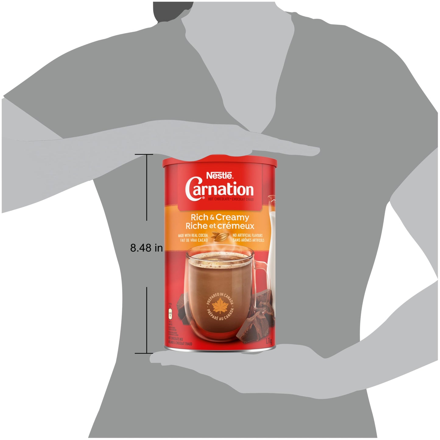 CARNATION Nestle Reichhaltige und Cremige Trinkschokolade, 1,7kg/3.7lbs, Dose, Importiert aus Kanada)