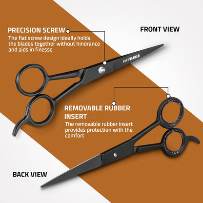 Utopia Care Haarschneide- und professionelle Friseurschere 6,5 Zoll, Premium Edelstahl Schere mit glattem Rasiermesser und scharfen Klingen für Salons, Männer, Frauen und Kinder, Silber