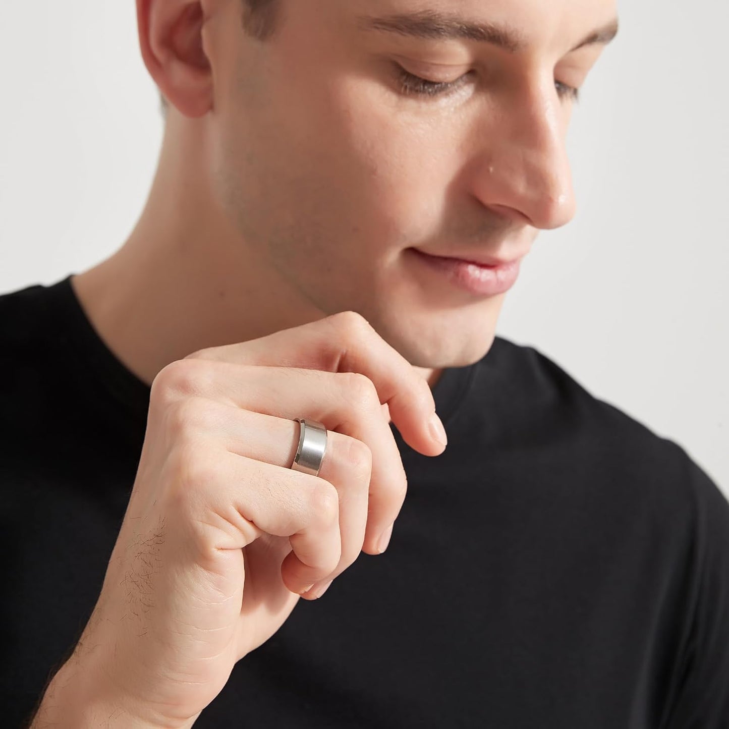 TIGRADE Titanringe 4MM 6MM 8MM 10MM Ehering in Comfort Fit Matt für Herren Damen