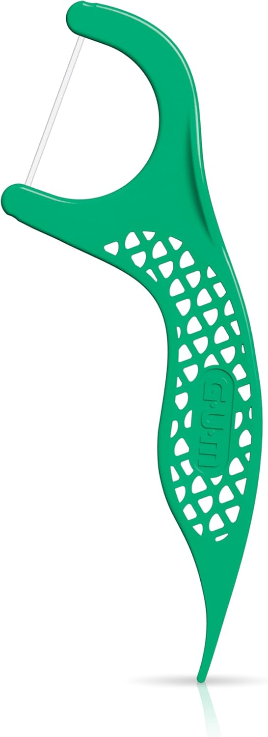 GUM Advanced Care Flosser Picks, angereichert mit Vitamin E & Fluorid, frischer Minzgeschmack, blau, 150 Flosser (1 Beutel)