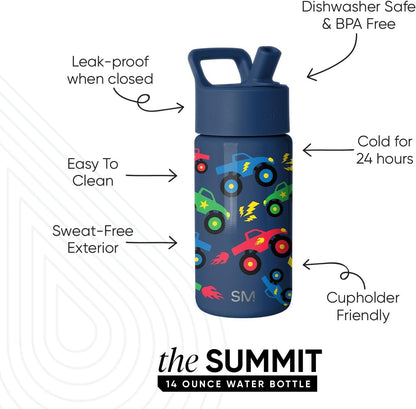 Simple Modern Kids Water Bottle with Straw Lid: A Refreshing Companion for School and Play