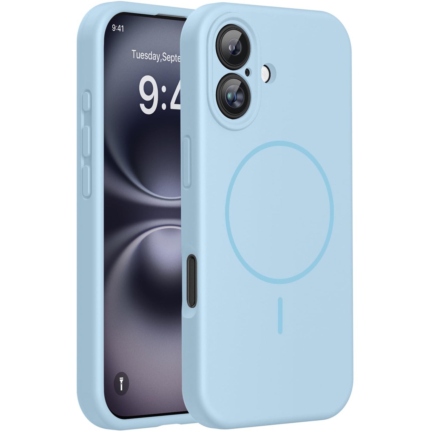 Miracase Magnetic for iPhone 17 Pro Case, Compatible with MagSafe, Integrated Silicone Camera Control Cover, 3.0mm Thicken Shockproof Drop Protection Phone Case for 17 Pro,Dark Blue