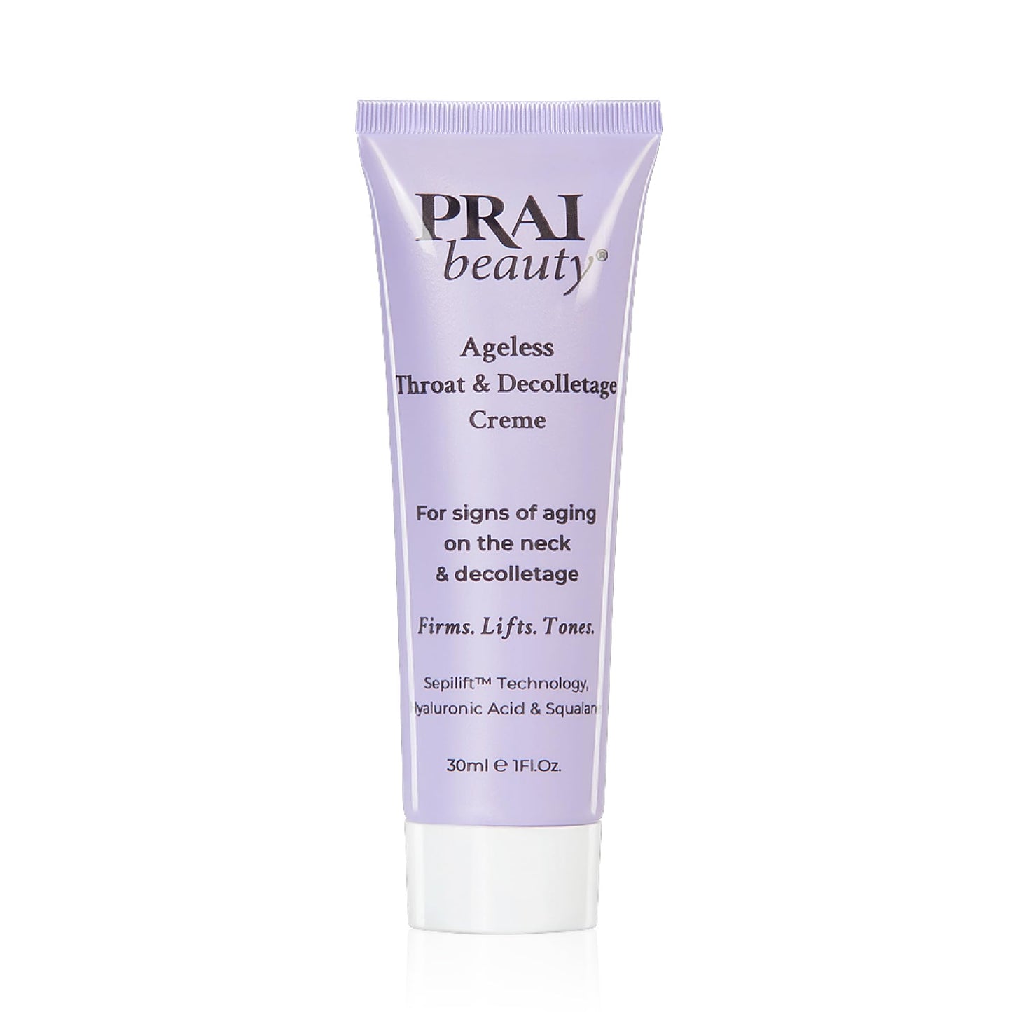 PRAI Ageless Throat & Decolletage Creme 118ml - Anti-Ageing, Collagen Boosting Skincare Cream - Tightens & Firms Skin, Reduces Wrinkles - Luxury Neck Moisturiser With Hyaluronic Acid - 7 Day Results
