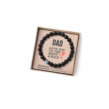 THEMEROL Handmade Gifts for Boys/Men-Love/Strength-Natural Gemstone Bracelet for Son Grandson Dad Boyfriend Husband Brother Nephew Uncle