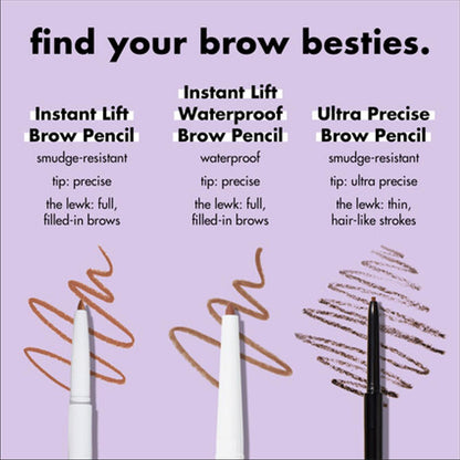 e.l.f. Instant Lift Brow Pencil, Präzisions-Augenbrauenstift mit doppelter Spitze zum Definieren und Formen der Brauen, Neutralbraun