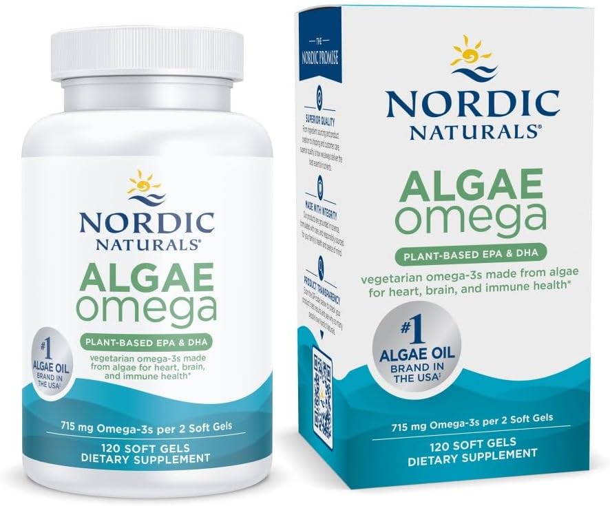 Nordic Naturals Algae Omega, 715mg Omega 3, 120 softgels