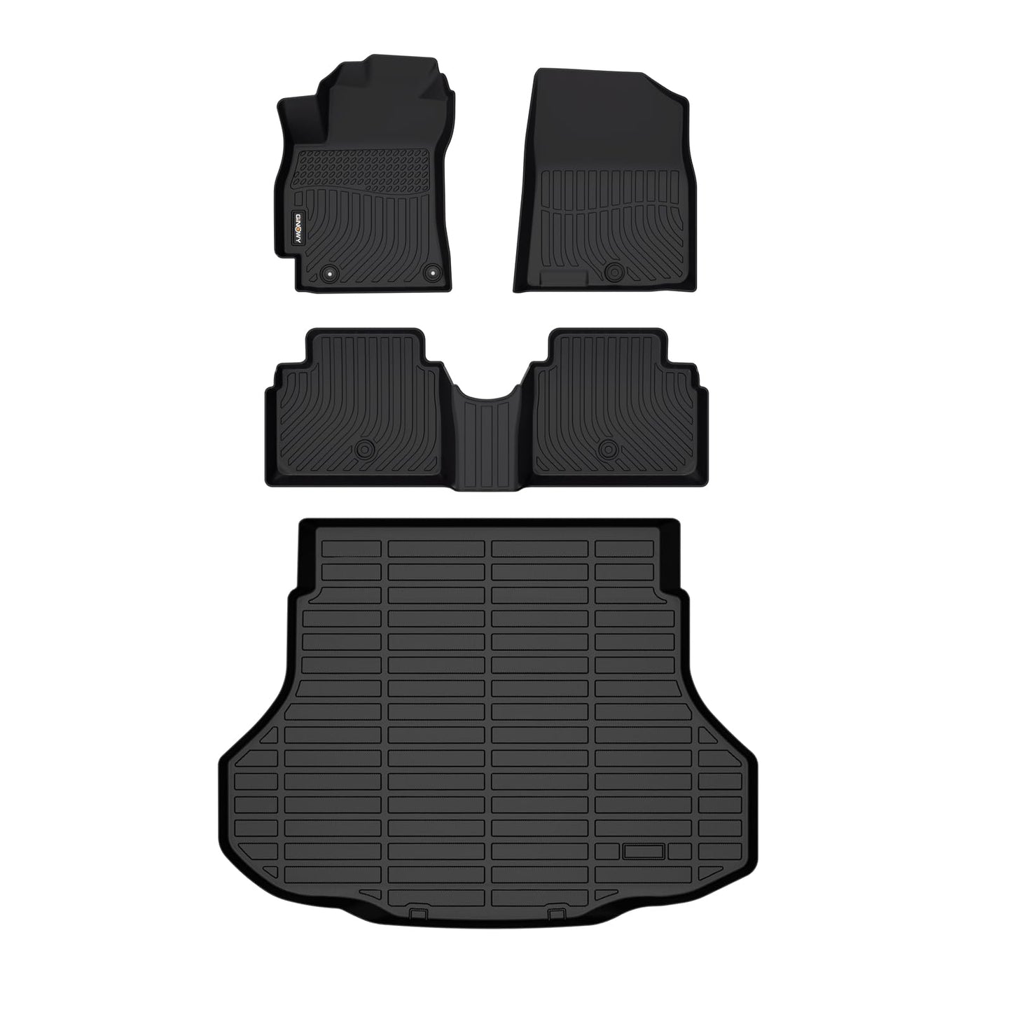 GINOWY-Floor Mats for Toyota 4Runner 1996-2002,1st+2nd Row,TPE All Weather Car Mats Custom Fit Rubber Floor Liners Car Accessories for Toyota 4Runner