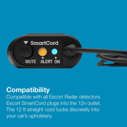 Escort Radar Detector SmartCord Coiled Wire for Redline 360c, MAX 360/c MKII, 3, 4, MAXcam 360c and Additional Models