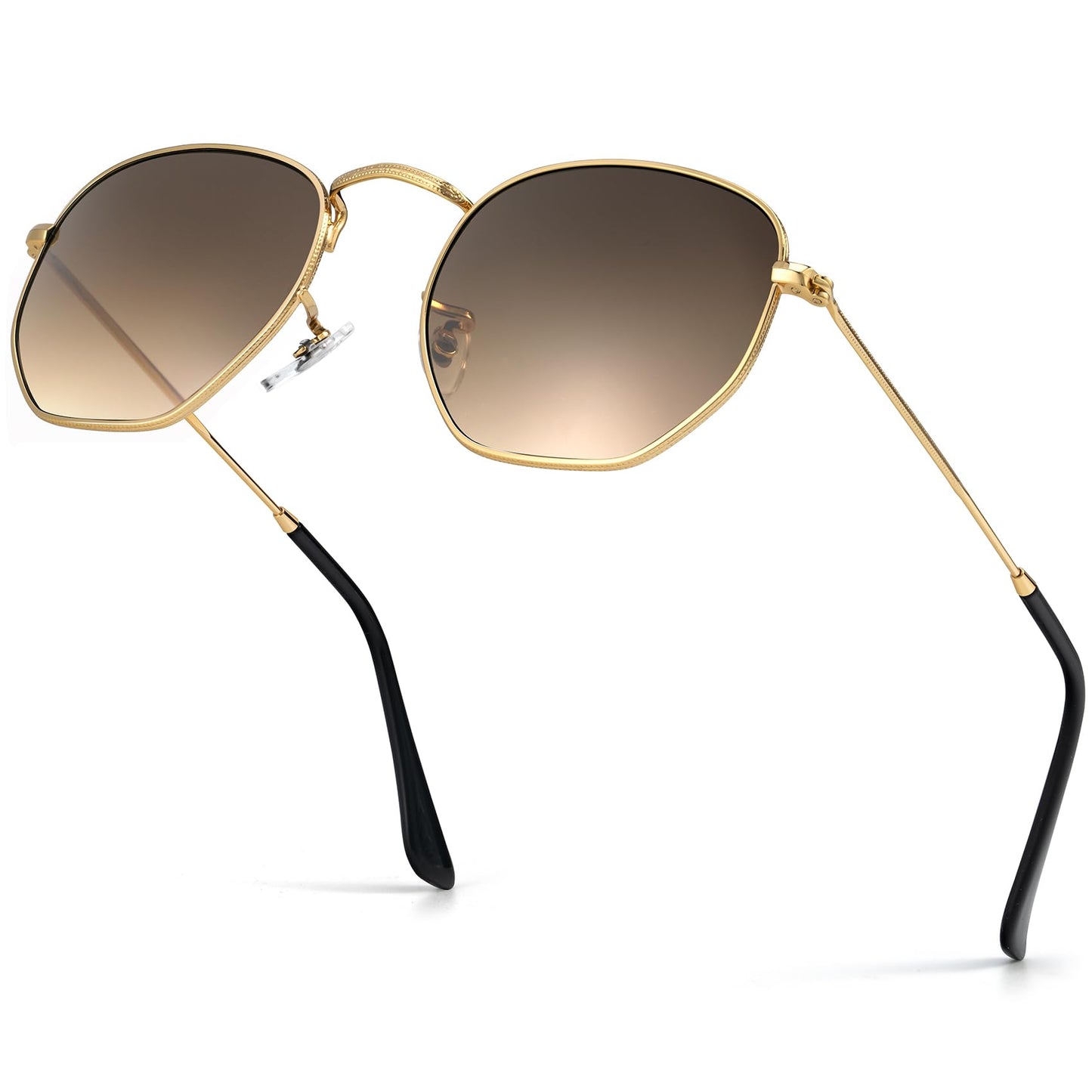 Ab4 Gold/Gradient Brown (Glass Len|non Polarized|hexagonal)52 Millimeters