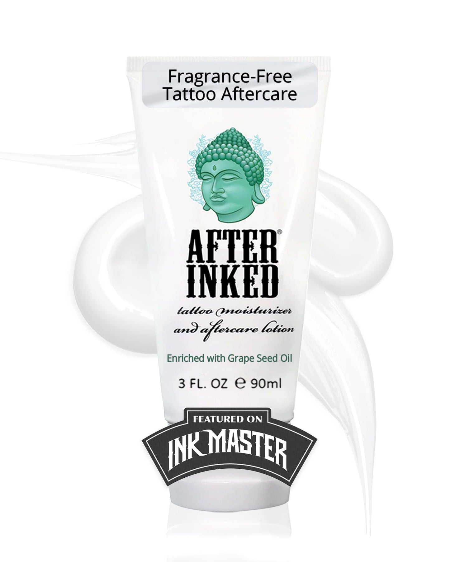 After Inked Tattoo Aftercare Lotion – Moisturizing Balm for Inked Skin, As Seen on INK MASTER – Hydrating Cream with Grape Seed Oil, Skin Nourishment & Daily Maintenance– 3 Fluid oz Tube (12-Pack)
