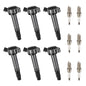 BDFHYK Ignition Coil Pack UF648 and Iridium Spark Plug 97390 Compatible with Jeep Grand Cherokee 2011-2015 Jeep Wrangler Dodge Charger Grand Caravan 2016 Chrysler 200 300 Jeep Coil Pack 3.6L Set of 6