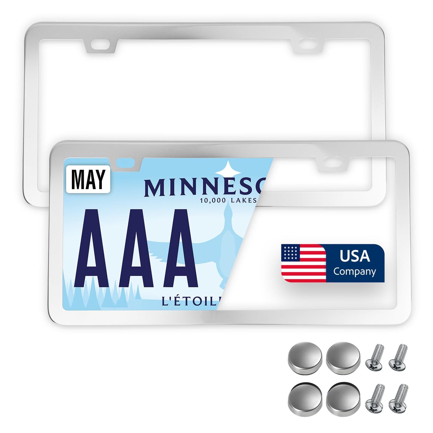 Pack of 2Chrome Metal