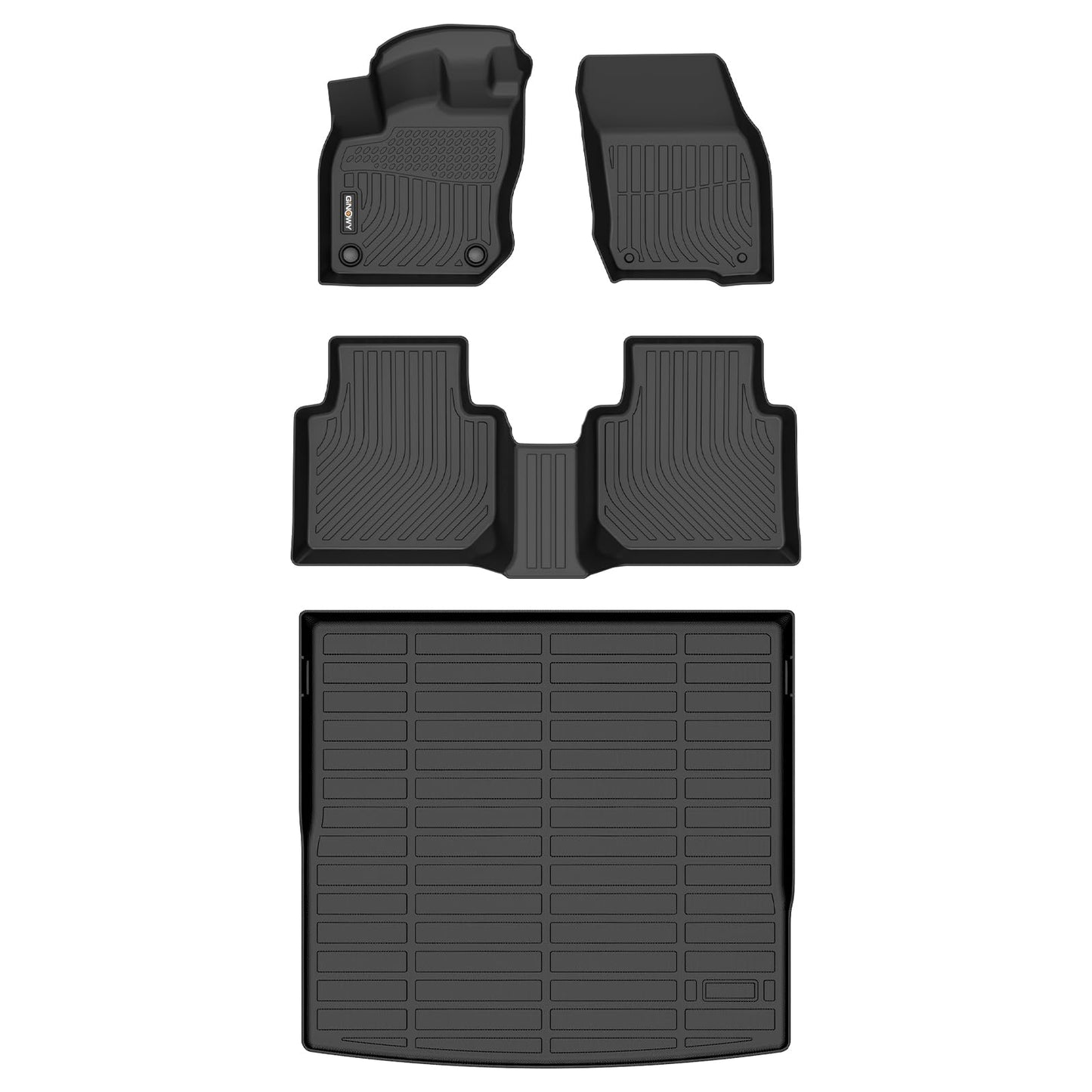 GINOWY-Floor Mats for Toyota 4Runner 1996-2002,1st+2nd Row,TPE All Weather Car Mats Custom Fit Rubber Floor Liners Car Accessories for Toyota 4Runner