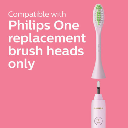 Philips One by Sonicare Ersatzbürstenköpfe, 2er-Pack, Schwarz, Kompatibel mit Philips One elektrische Zahnbürste, BH1022/06