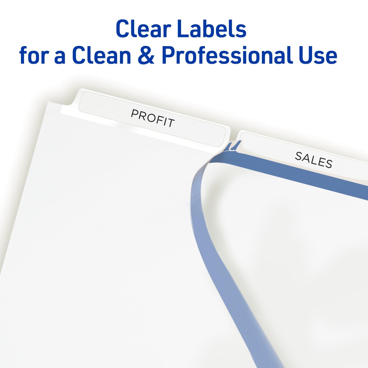 Avery 8 Tab Unpunched Dividers for Use with Any Binding System, Easy Print & Apply Clear Label Strip, Index Maker Customizable White Tabs, 150 Sets Total (6 Packs of 11444)