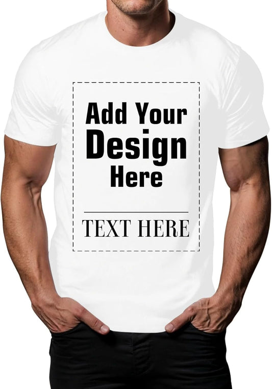 Custom T Shirt with Front Back, Personalized Shirt with Photo Text Design, Custom Shirt for Men Women Adults
