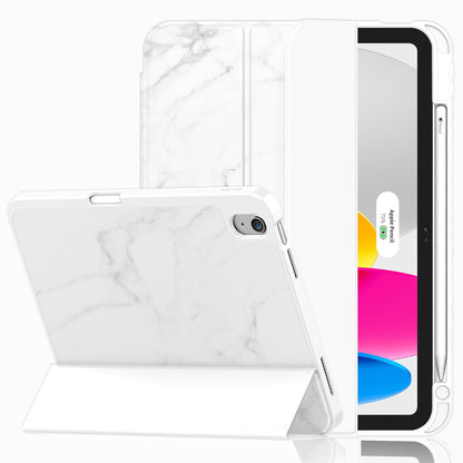 iMieet Case for iPad (A16)/iPad 10th Generation [11-Inch 2025/10.9 Inch 2022], Trifold Stand Smart Cover with Pencil Holder and Soft TPU Back, Supports Touch ID(Black)