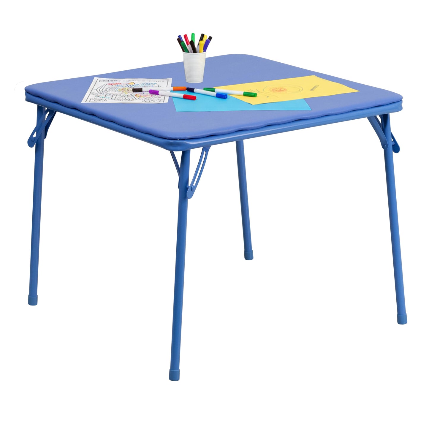 Flash Furniture Mindy Kids 5-Piece Folding Table and Chairs Set for Daycare and Classrooms, Children's Activity Table and Chairs Set, Black