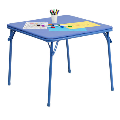 Flash Furniture Mindy Kids 5-Piece Folding Table and Chairs Set for Daycare and Classrooms, Children's Activity Table and Chairs Set, Black