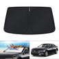 KUST Windshield Sun Shade for 2017-2026 Tesla Model Y/Model 3 Sunshade Accessories (Fit 2025-2026 Model Y Juniper / 2024 Model 3 Highland) Upgraded Foldable Sunshade, Blocks UV Rays Keep Car Cool