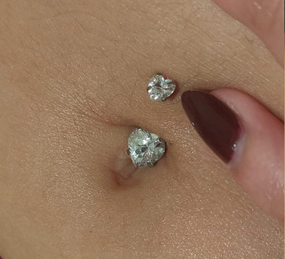 MODRSA Bauchnabelringe Chirurgenstahl Bauchnabelpiercing für Frauen Bauchnabelschmuck Silber Bauchnabelring Diamant